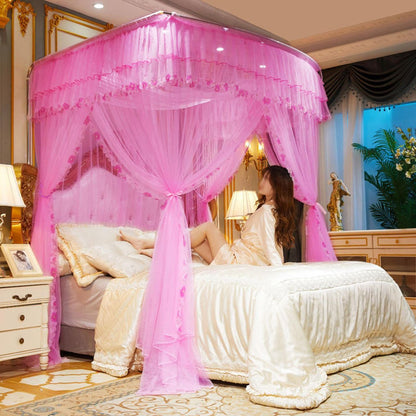 Moustiquaire chambre de princesse, rideaux de lit à poteaux, décoration de chambre double 120 x 200 cm/47 x 79