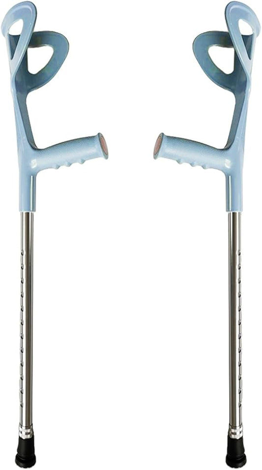 Lot de 2 cannes pliantes pour personnes âgées - Réglables - Pour avant-bras, coudes, aisselles, béquilles, support de jambes avec prise confortable après une blessure ou une chirurgie - Stabilité et durabilité pratiques