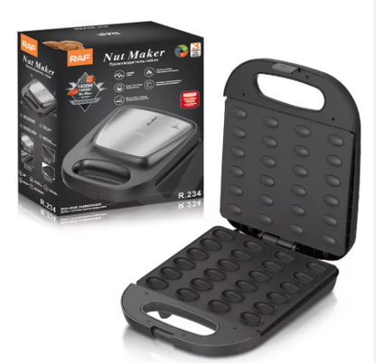 Moule à biscuits aux noix RAF automatique pour petit-déjeuner, mini moule à 24 noix, gaufrier antiadhésif.