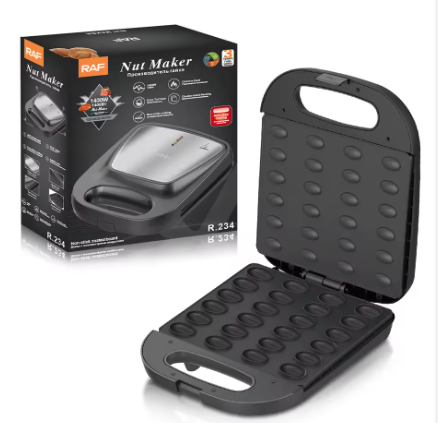 Moule à biscuits aux noix RAF automatique pour petit-déjeuner, mini moule à 24 noix, gaufrier antiadhésif.